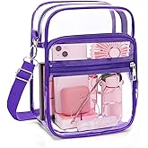 Blvornl Clear Crossbody Bag with Adjustable Shoulder Strap, Stadium Approved PVC Purse Bag, Messenger Bag