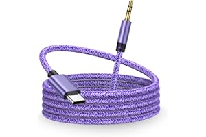 BORDSEK USB Type C to 3.5mm Audio Aux Jack Cable, 3.3ft Aux Cord for iPhone 17/Air/17 Pro Max/16 Pro/16/15 Plus/15, Type C to 3.5mm Headphone Car Stereo Auxiliary Cord for Android Samsung Galaxy S25 Ultra S24