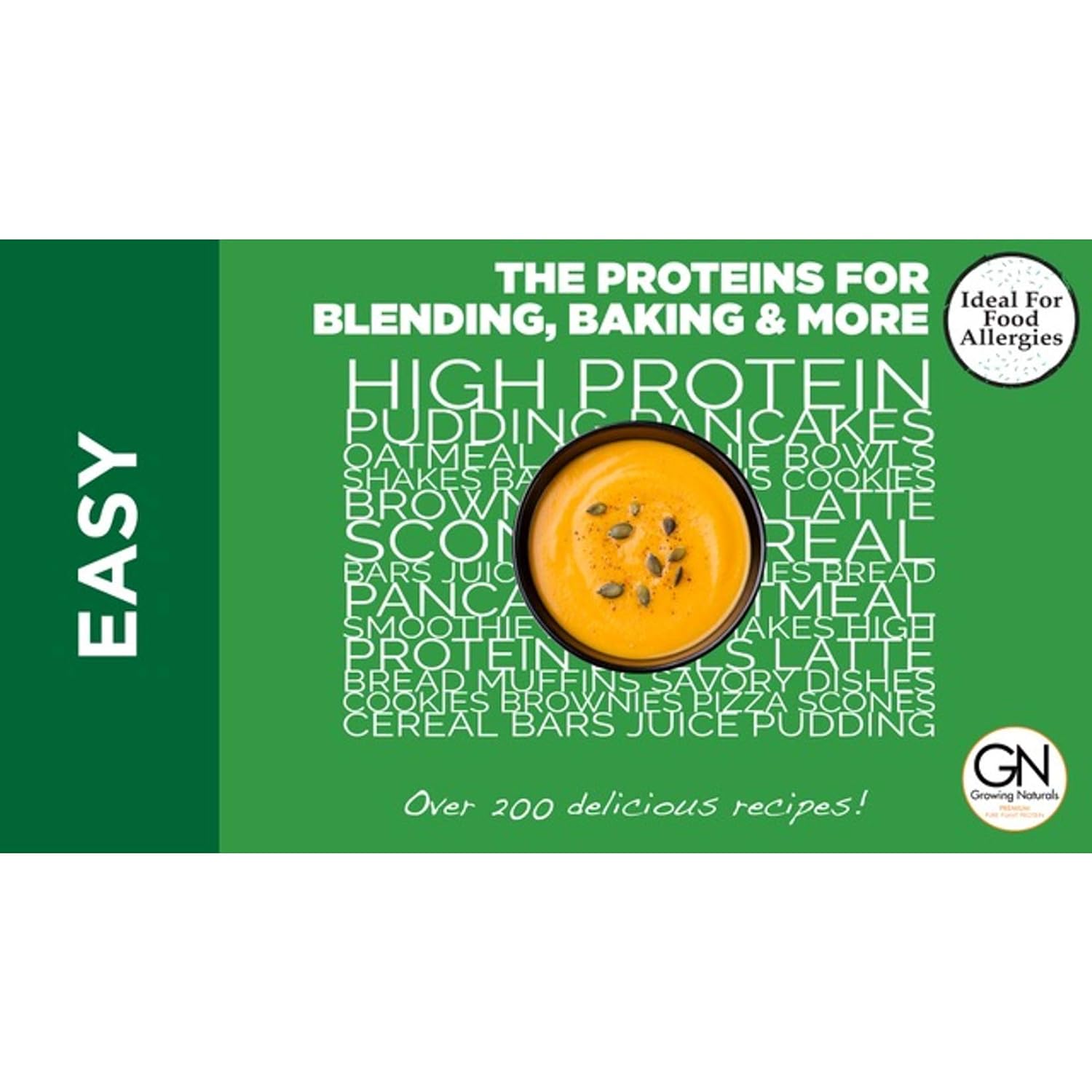 Growing Naturals | Plant Based Protein, Gold Standard Raw Pea Protein Powder | Original | Non-GMO, Vegan, Gluten-Free, Keto Friendly, Shelf-Stable | 1LB: Grocery & Gourmet Food