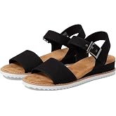 Skechers womens Desert Kiss - Serendipitous | Casual sandal, Skechers Memory Foam comfort footbed, Espadrille style low wedge, Crafted with 100% vegan materials
