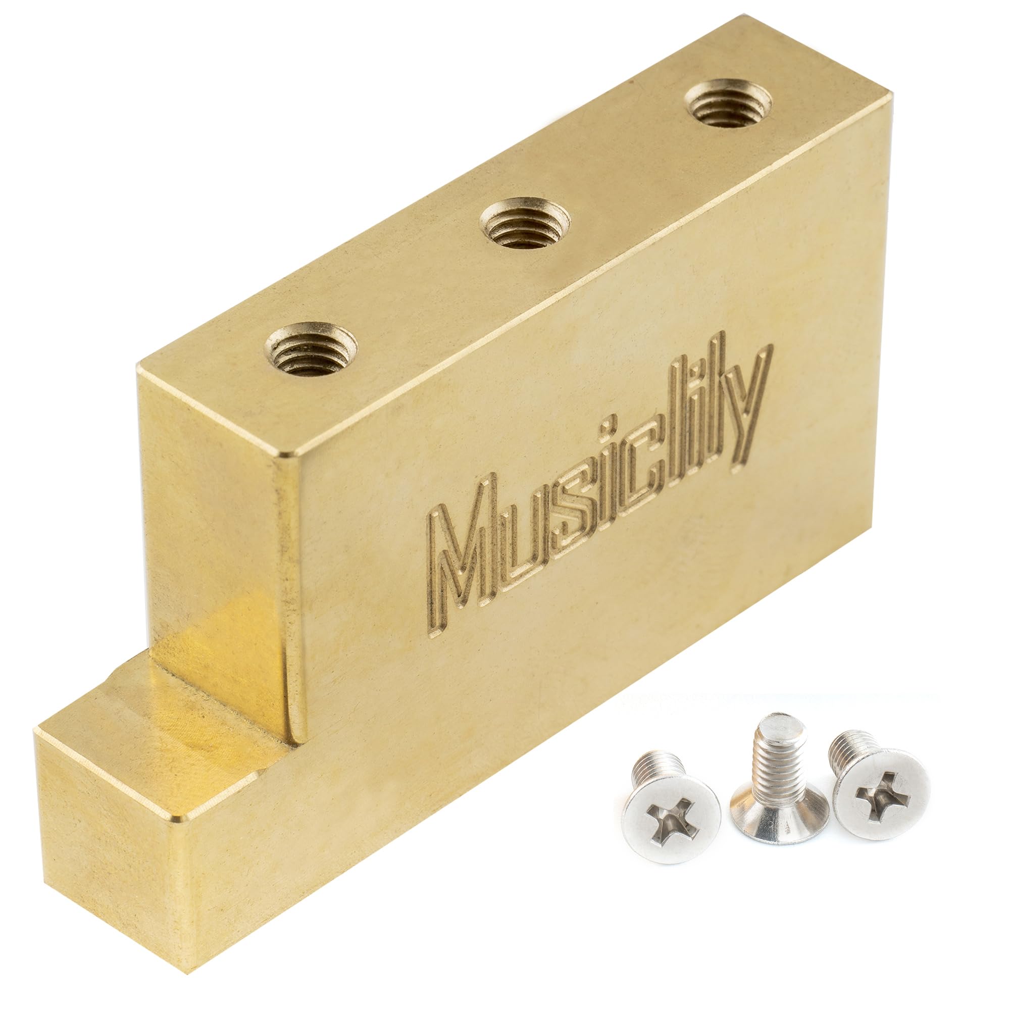 Musiclily Ultra Solid Fat Brass L Shape Tremolo Block for Floyd Rose Locking Tremolo Bridge Electric Guitar, 32mm