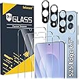 [3+3 Pack] for Samsung Galaxy S25 Edge Screen Protector, 9H Tempered Glass, Ultrasonic Fingerprint Compatible, HD Clear Case 