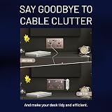DL8 Cable Mate White Self-Adhesive USB Cable Holder Clip for Desk Car Wall view 8