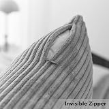 Home Brilliant Light Grey Cushion Covers 60x60 cm Set of 2 for Euro Shams view 4