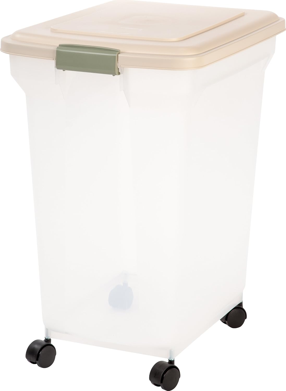 IRIS Premium Airtight Pet Food Storage Container, 55-Pounds, Almond : Pet Food Storage Products : Pet Supplies