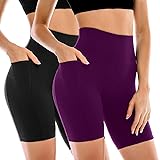 Leafigure 2 Pack Womens Biker Shorts with