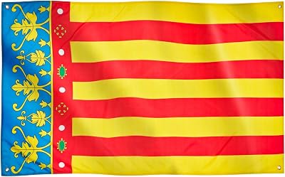 Runesol Valencian Flag 91x152cm 3x5ft Vivid Colours 4 Grommets