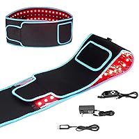 Red Light Waist Belt with 105pcs LEDs, 3 in 1 Chip Portable with Cord and Timing Mode Red Light Lamp Belt for Home/Office/Tri