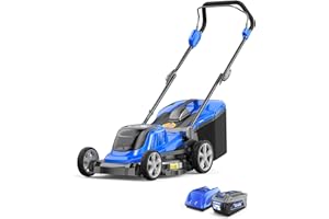 Wild Badger Power 40V 18″ Cordless Lawn Mower Brushless , 3,767 sq ft/0.087 ac, 1×4.0Ah Battery & Fast Charger, 5-Position Height ,for Small-to-Medium Lawns