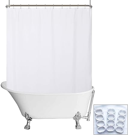 Amazon Com N Y Home Waterproof Fabric Clawfoot Tub Shower Curtain