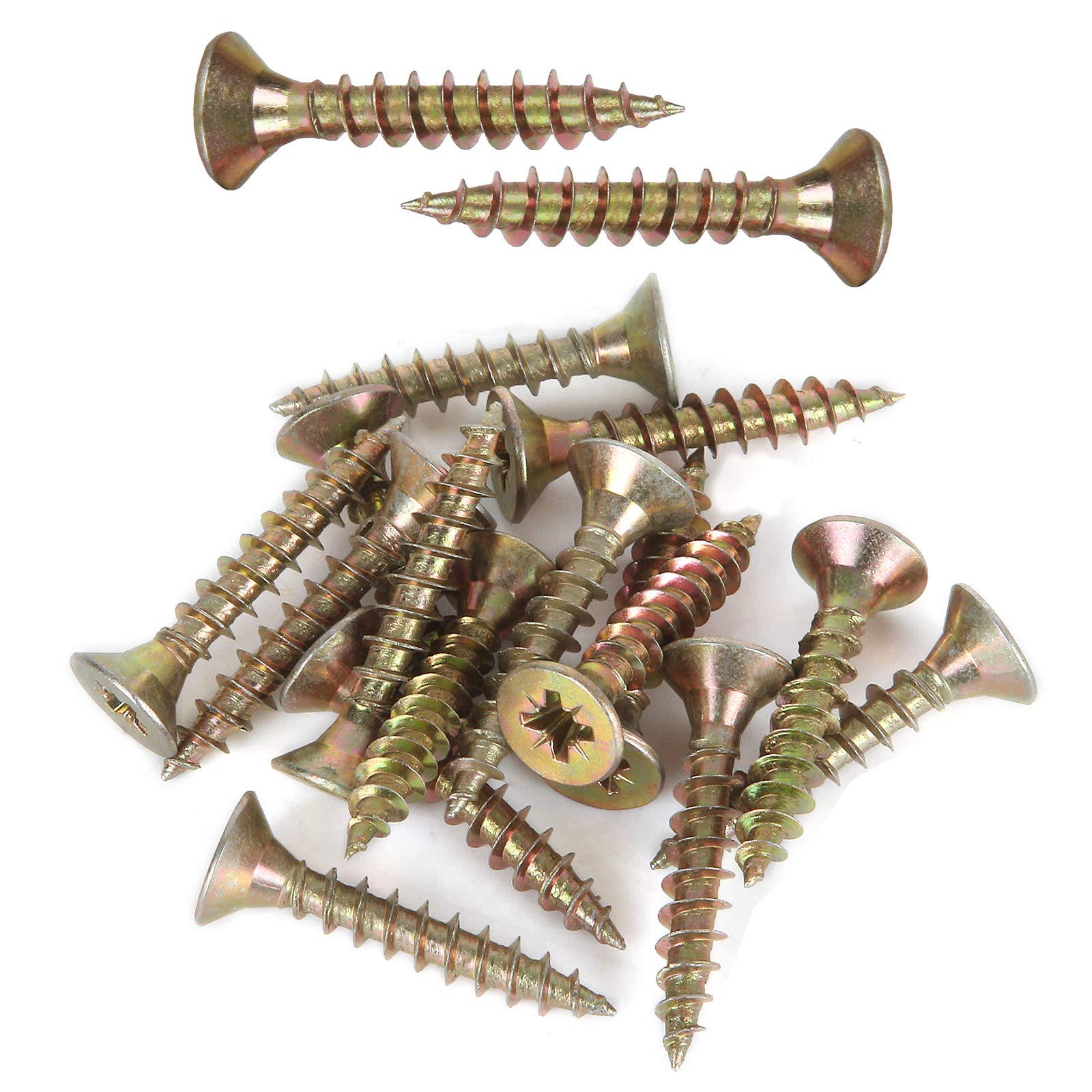 AHUNTTER 500 Pack 5mm x 30mm Pozi Head Wood Screws Set M5 Small Steel Countersunk Screw for Wood