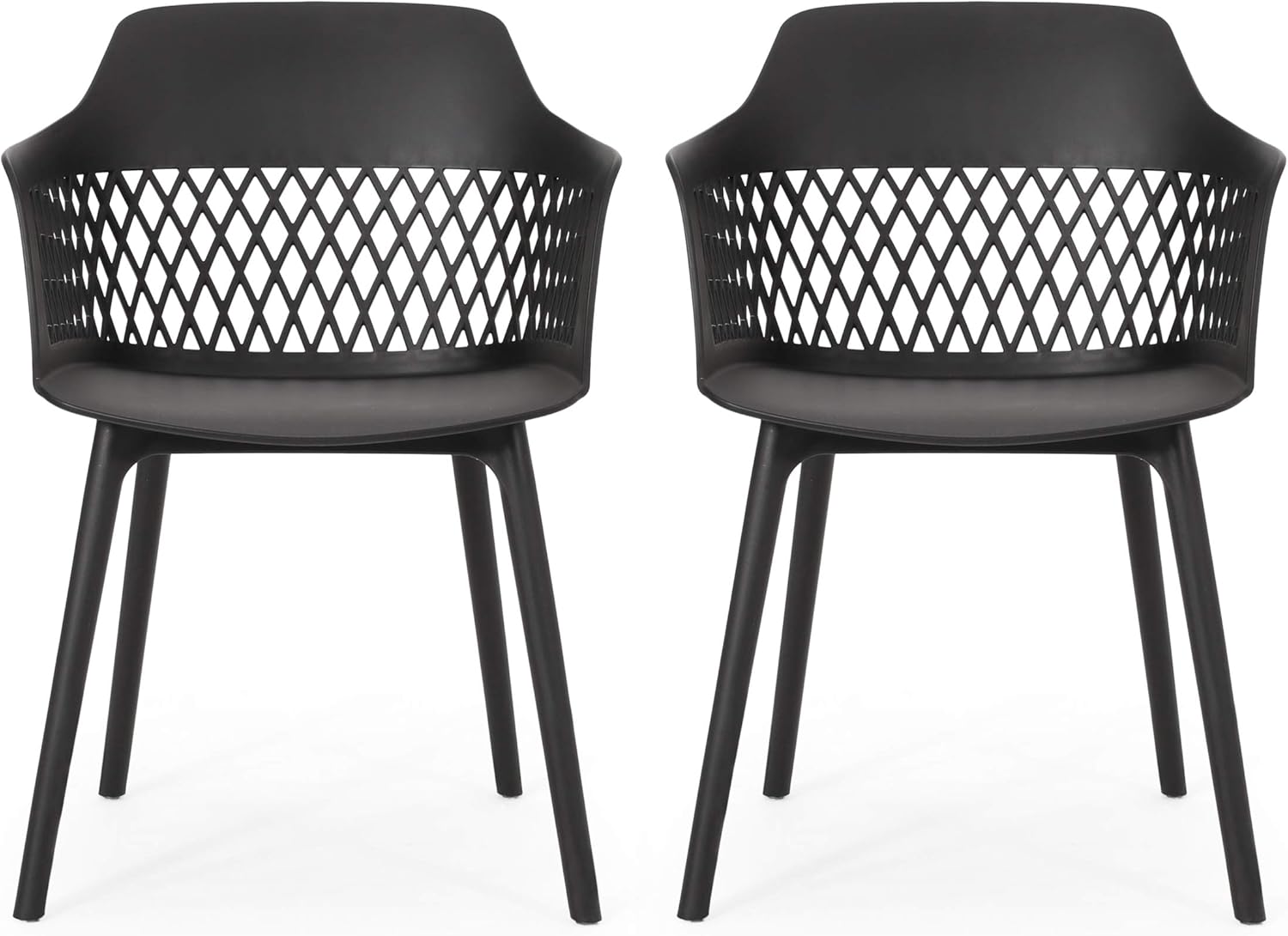 Christopher Knight Home 312178 Madeline Outdoor Dining Chair (Set of 2), Black : Garden & Outdoor