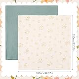 GSrenyu 2 Pcs Large Muslin Blanket 100x100 cm Baby Cloths Cotton view 7