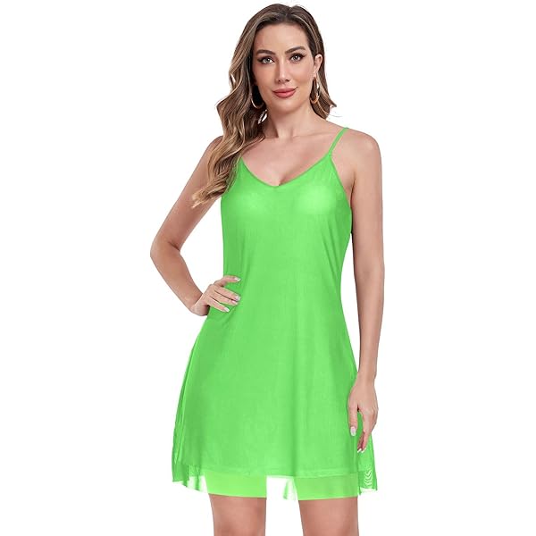 green slip dress short Petal and Pup Women's Sawyer Mini Slip Dress main image 0