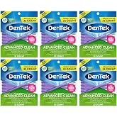 DenTek Advanced Clean Slim Brush Interdental Cleaners, Extra Tight Between Teeth Brushes, Plaque Removal, Dental Picks for Oral Care, Fresh Mint Mouthwash Blast, 32 Count (Pack of 6)