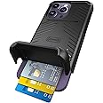 Scooch® Compatible with iPhone 14 Pro Max Case with Card Holder, Wingmate Wallet Case with Hidden Card Slot and RFID Protection for 4 Cards, 10-Foot Drop Protection, Black
