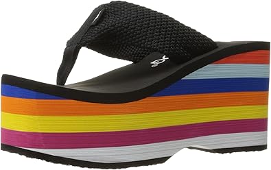 rocket dog rainbow flip flops