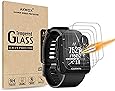 (Pack of 4) Compatible with for Garmin Forerunner 35 Screen Protector, Akwox [0.3mm 2.5D High Definition 9H] [Anti-Bubble]Tempered Glass Screen Protector for Garmin Forerunner 35