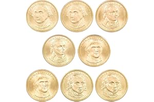 PROFILE COINS & COLLECTIBLES 2007 P&D Presidential Dollar 8 Coin Set BU Uncirculated Mint State $1