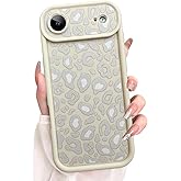 KANGHAR Case Compatible with iPhone Air Leopard Printed Pattern Cute Cheetah Phone Case Soft TPU Shockproof Protective Cover Designed for iPhone Air 6.5 Inch Beige with Gray Prints