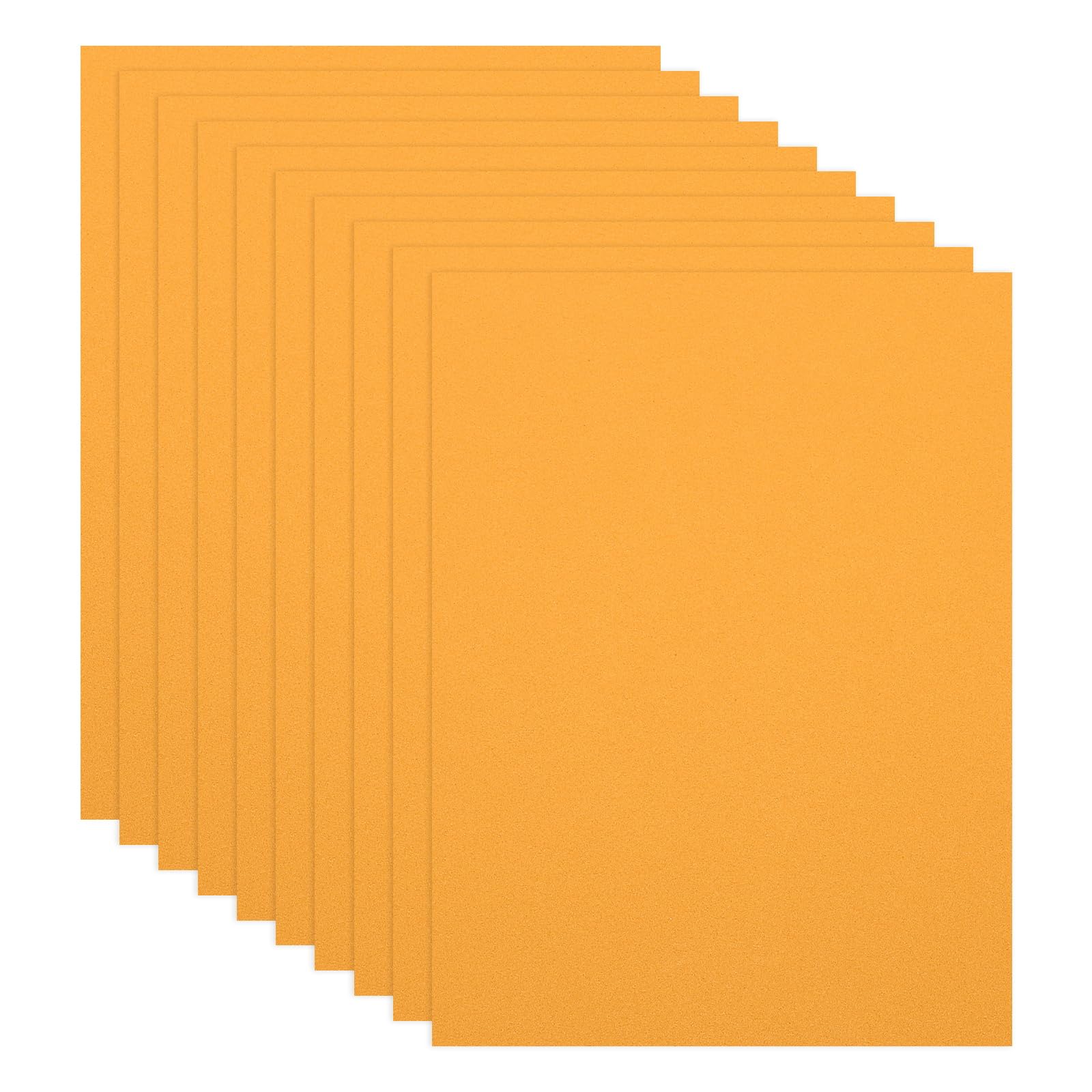 PATIKIL 10 Pcs Orange EVA Foam Sheets, 11.8 x 7.87 Inches 1mm Thick Foam Sheets for Crafts Flexible DIY Handcraft Scrapbooking Art Supplies