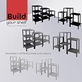 DIVCHI 2 Tier Side End Table Grey 38 x 45 cm Nightstand Coffee Sofa Table view 6