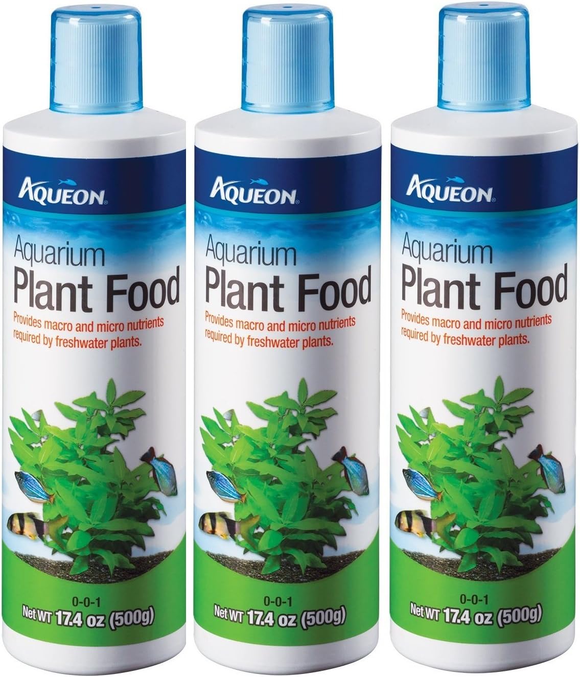 (3 Pack) Aqueon Water Care Aquarium Plant Food, 17.4-Ounce
