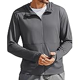 Men's UPF 50+ Full Zip Up Sun Protection Hoodie Jacket Long Sleeve Lightweight UV Shirts for Men Hiking Fishing