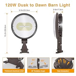 LED Barn Light 120W, 170LM/W Efficient Dusk to Dawn