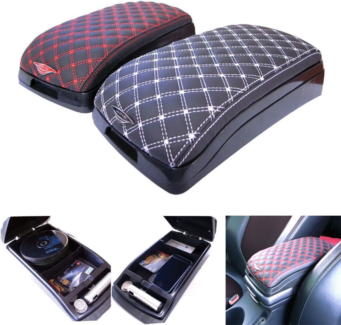 Universal Fit Car Center Armrest Multi Console Box Synthetic Leather Storage Box (Black)