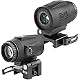 MEPROLIGHT Mepro MMX3 Red Dot Magnifier 3X Micro Lightweight, Compact, Weatherproof Magnifier Scope, Flip to Slide Mount, 2 Rubber Covers, No Battery Needed