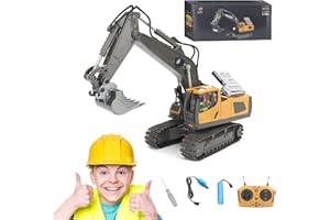 GENERIC Mudsterz Excavator, 2025 New Mudsterz Trucks with Cool Lights and Sounds, Complete Control Over The Construction Site, Alloy Material, 2.4ghz Remote, Little Builders, Big Action (Type - D)