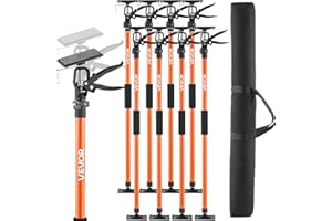 VEVOR Cabinet Jack Support Pole, 8-Pack, 45.7-114.2 Inch Steel Telescopic Quick Support Rod, Adjustable 3rd Hand System up to
