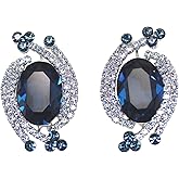 Faship Gorgeous Statement Clip Ons Floral Earrings