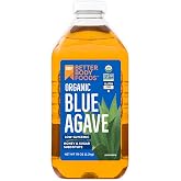 BetterBody Foods Organic Blue Agave Syrup 78 Oz, Low Glycemic Sweetener | Organic Blue Agave Syrup, Bulk Sweetener, Sugar &amp; Honey Substitute, 2X Sweeter Than Sugar, Baking, Coffee, Tea, Sauces, Bulk