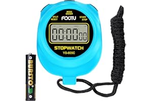 FCXJTU Simple Stopwatch Timer, Single Lap Stopwatch Countdown Timer, No Hourly Beep, On/Off, AAA Battery(Included), Large Dis