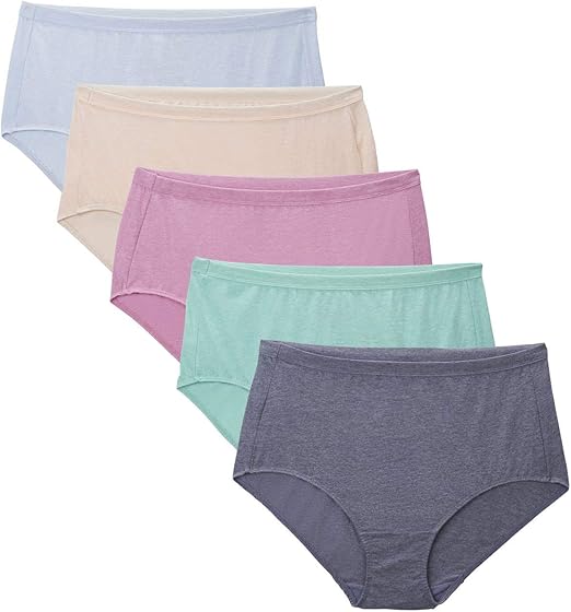 Fruit of the Loom Women's Plus Size Fit for Me 5 Pack Microfiber Brief