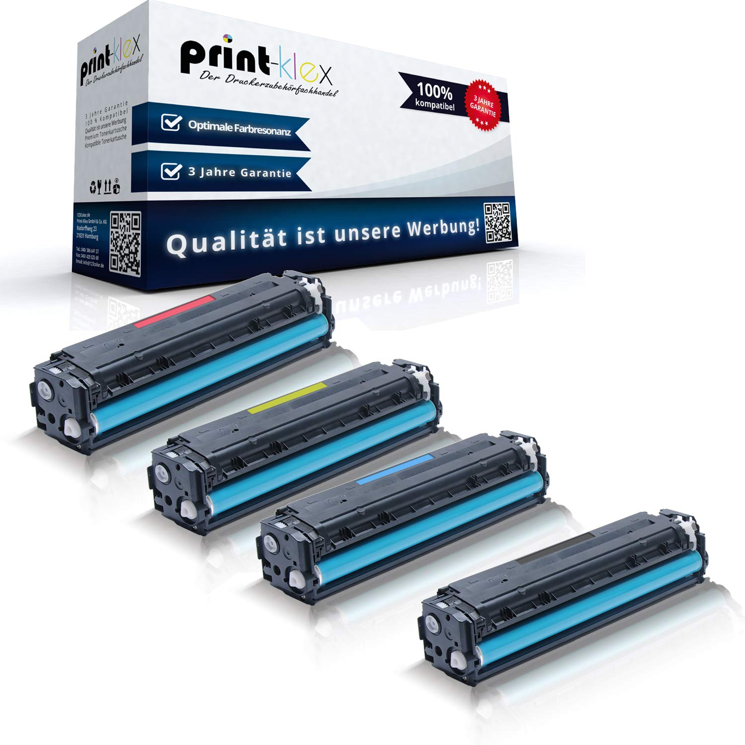 Print-Klex 4X Alternative Toner for HP Color Laserjet CP2027 DN CP2027 N for HP 304 A CC530 A CC531 A CC532 A CC533 A Yellow Set