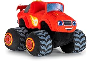 Jay Franco Monster Truck Plush Pillow Buddy - Soft Plushie Stuffed Pillow, Red - Blaze