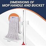 Abbey Heavy Duty Kentucky Mop 450g 5 Heads Color Coded Holder Commercial view 2