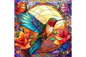 WUDWL Diamond Painting Kits for Adults - Hummingbird DIY 5D Diamond Art Kits Full Drill Diamond Dots Paintings with Diamonds Gem Art and Crafts Home Decor 12x12inch