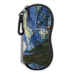 Hion Eyeglass Case Sunglasses Soft Pouch with Belt