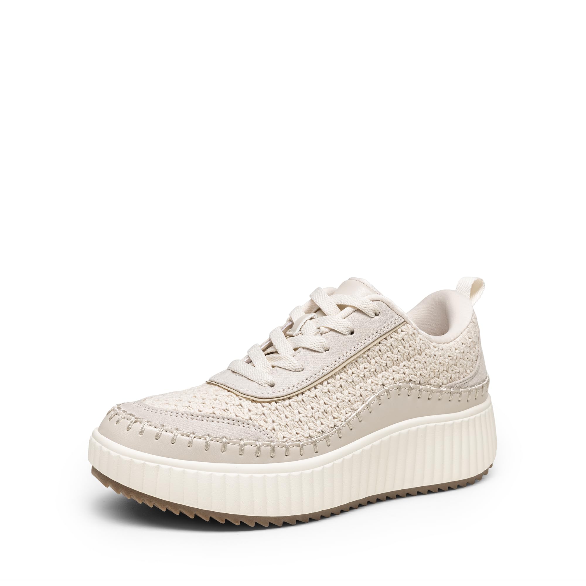 Photo 1 of DREAM PAIRS Women Chunky City Tweed Comfortable Casual Platform Fashion Sneaker,Size 10,Sandstone-Knit,SDFN2379W