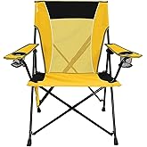 Kijaro Dual Lock Portable Camping Chairs - Versatile Outdoor Folding Sports & Lawn Chair - Locks Position Izamal Yellow