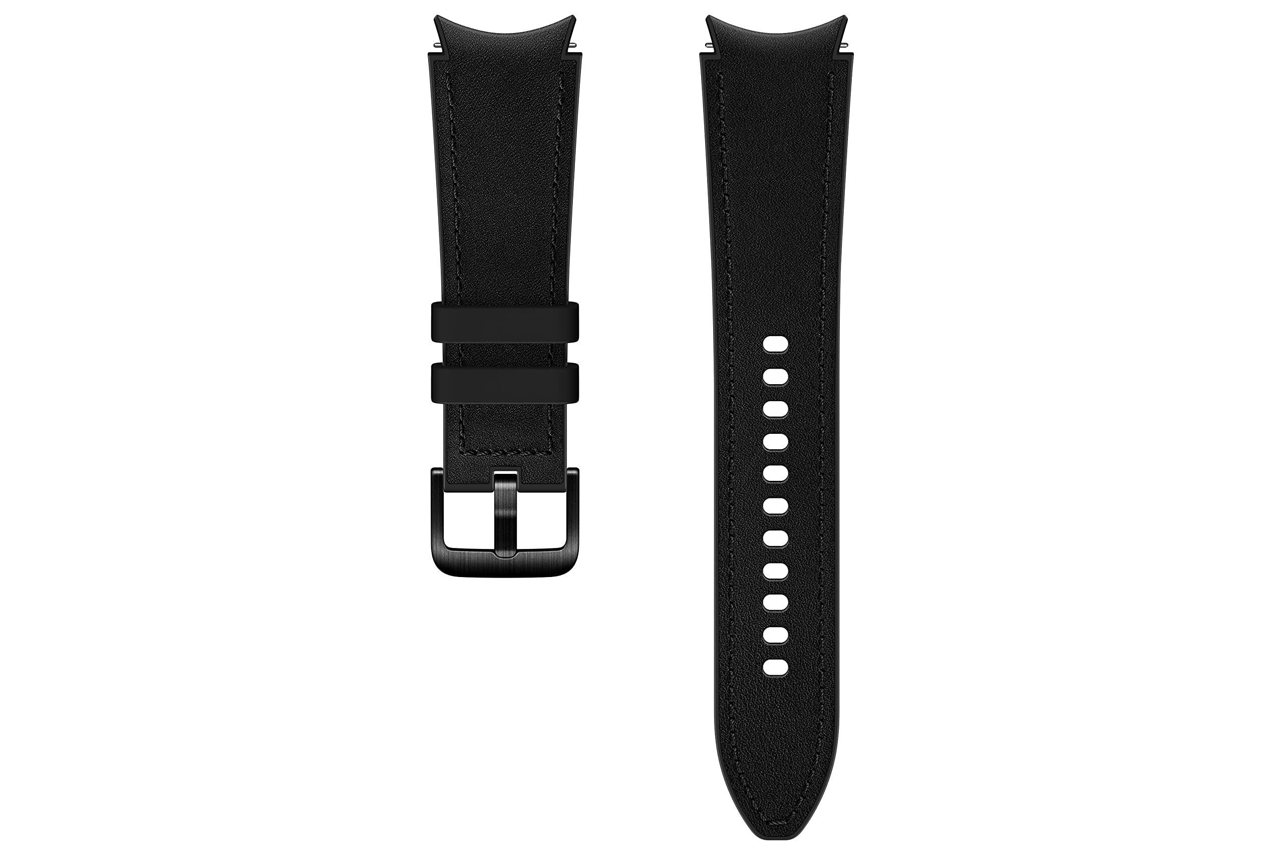 Samsung Watch Strap Hybrid Leather Band - Official Samsung Watch Strap - 20mm - M/L - Black