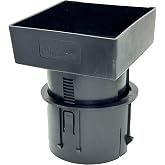 Adjustable Universal Downspout to Drain Pipe Tile Adapter (Black, 4x4x4)