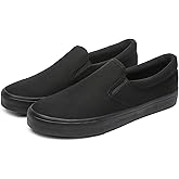 yageyan Mens Slip on Sneakers Loafers Shoes Canvas Black Shoes Canvas Blue Casual Fashion Shoes