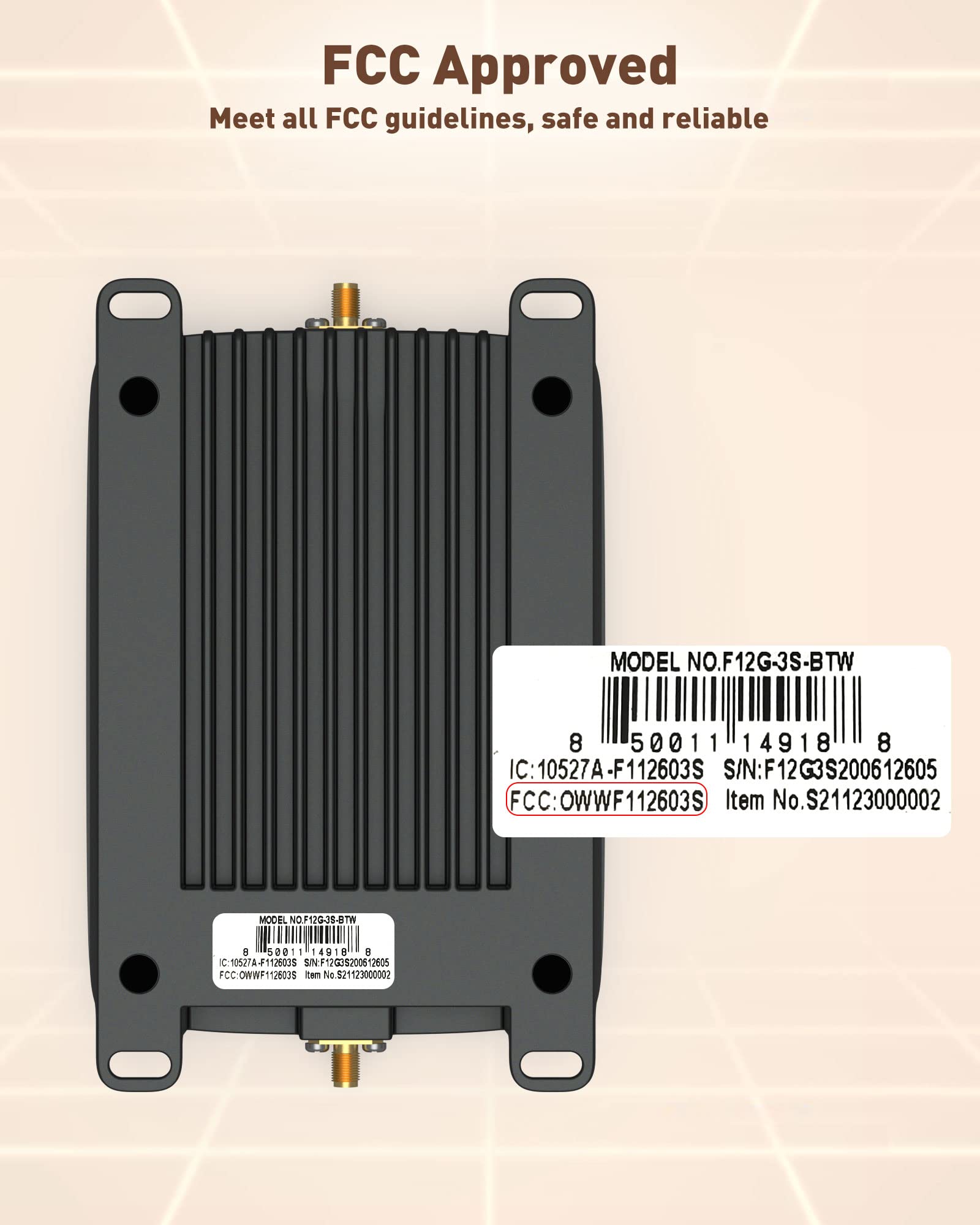 Mini Cell Signal Booster for Verizon, AT&T, T-Mobile| Up to 1500 Sq Ft/One Room| High Power Outdoor Receiving Antenna| 5G/4G/3G LTE| Band 5, 12/17, 13|App Service + Install| FCC Approved