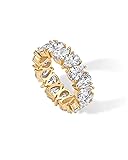 PAVOI 14K Yellow Gold Plated Pear Love Eternity