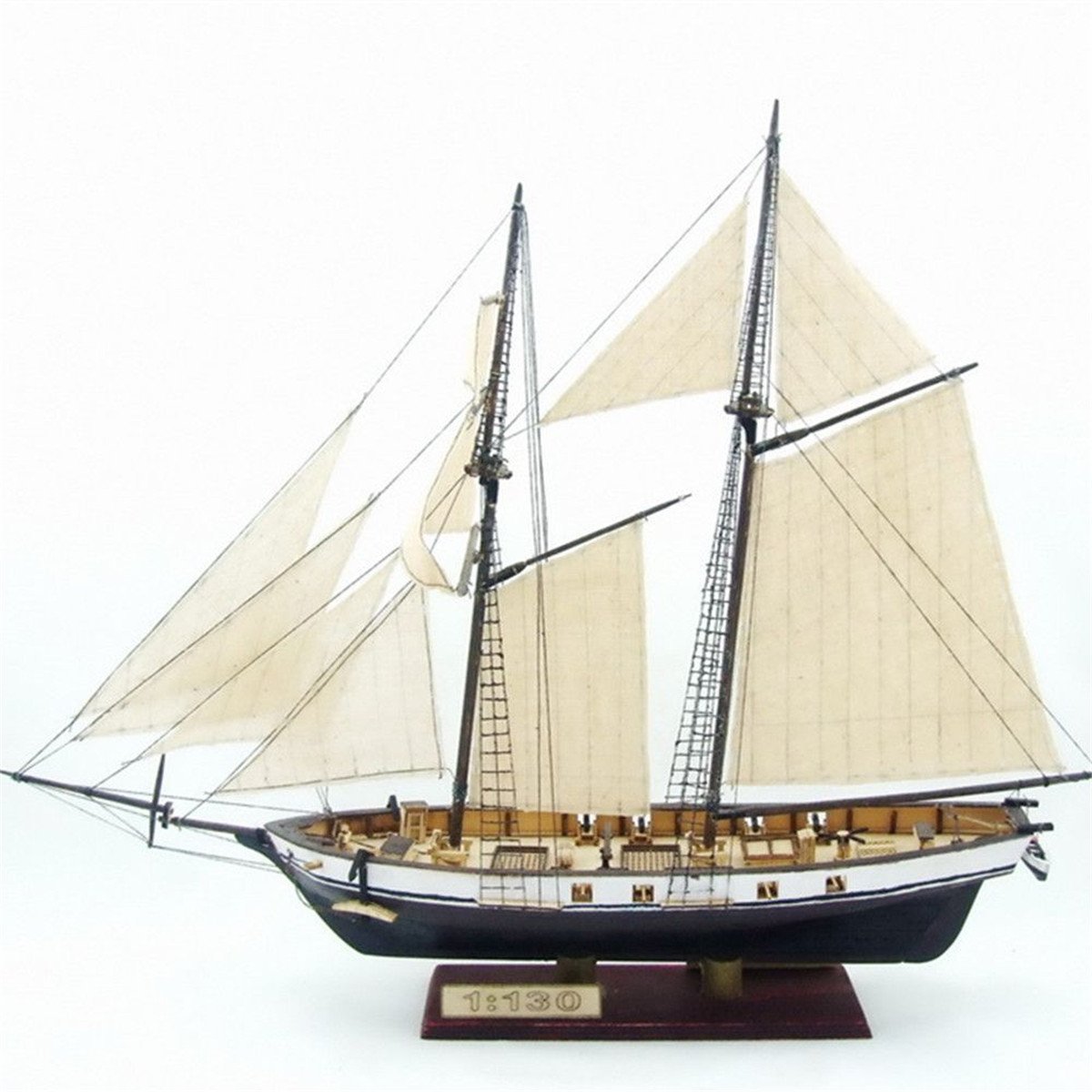 EsportsMJJ 380x130x270mm DIY Ship Assembly Model Kits Classical Wooden Sailing Boats Scale Model Decoration